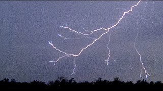 Lightning strike filmed at 10,034 FPS - Woodlawn, Illinois - March 18, 2022