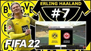 FIFA 22 Erling Haaland Player Career Mode | Borussia Dortmund vs Eintracht Frankfurt | EP: 7