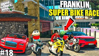 GTA 5 : Franklin Super Bikes Race With Shinchan & Chop in GTA 5 ! (GTA 5 mods)