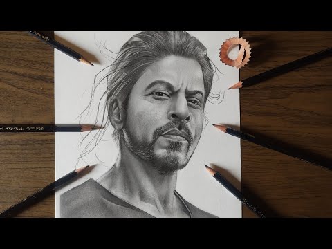 Pencil Sketch Of Shahrukh Khan - Desi Painters