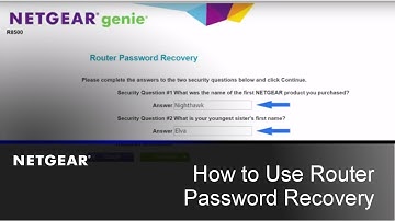 How to use the Router Password Recovery feature | NETGEAR