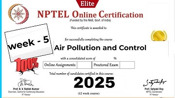 Air Pollution and Control Week-5 Assignment Answers || NPTEL 2025