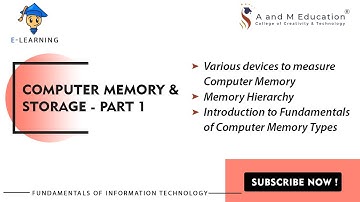Computer Memory and Storage- Part 1 | Fundamentals of Information Technology | eLearning Video