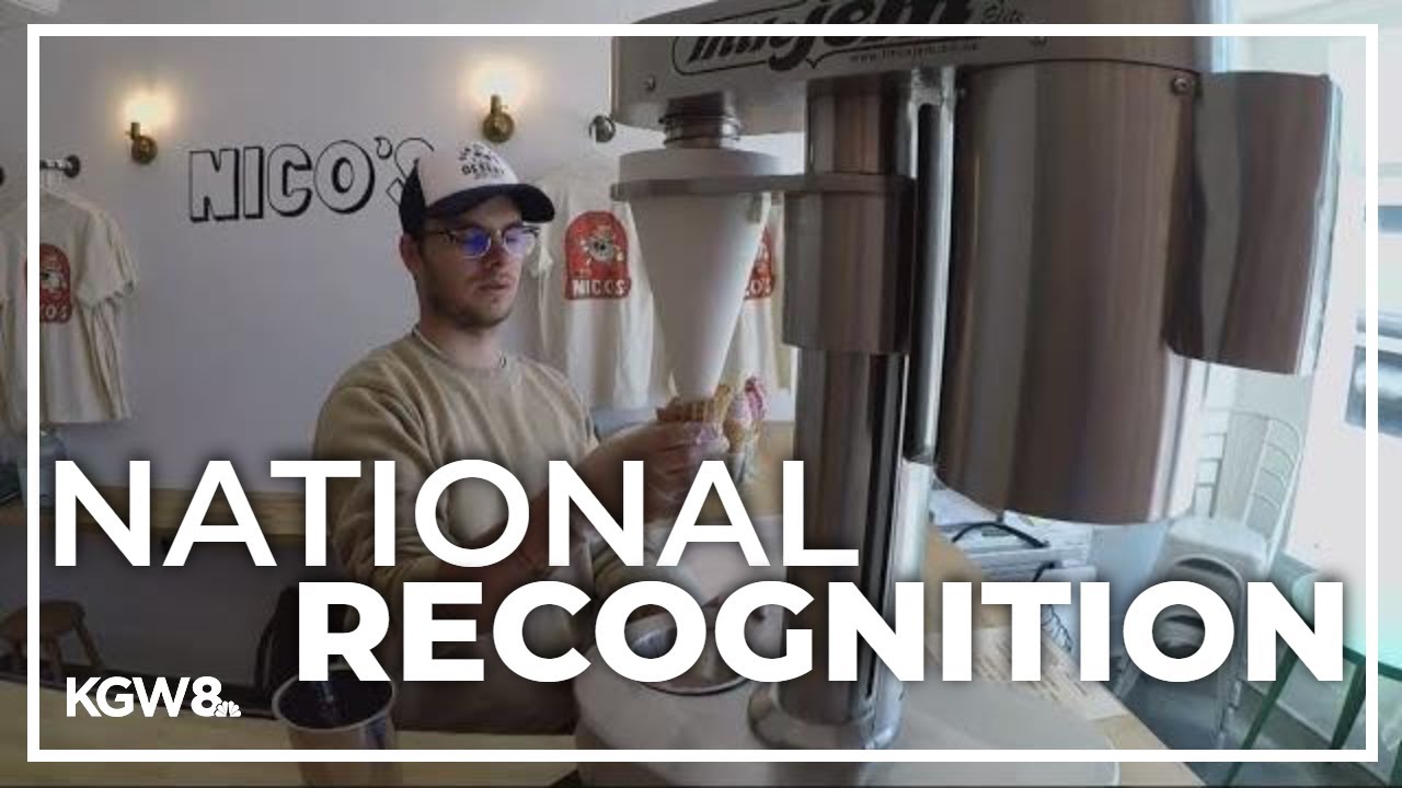 Portland business Nico's Ice Cream gets national recognition - YouTube
