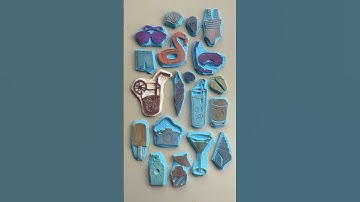 Hand carved summer rubber stamps #blockprinting #printed #stempelschnitzen #stempel