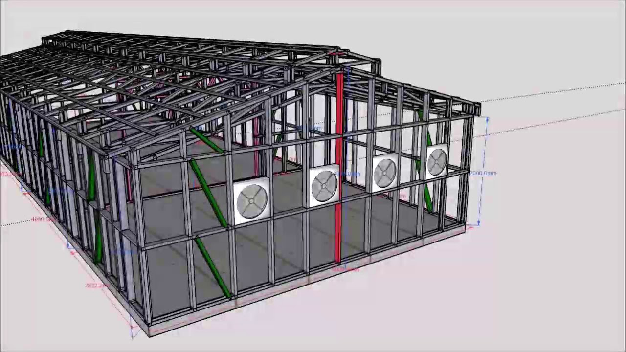 Broiler House and Poultry Shed Design - YouTube