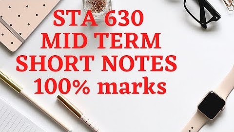 STA630 Research Methods Short Notes for midterm