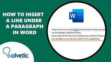 How to Insert a Line Under a Paragraph in Word ✅