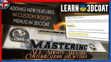 Learn 3DCoat - Adding new features in custom room menus