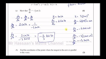 [2], A2, (IAL), Pure Mathematics, (P4),-Solomon Paper D, Q7,  Parametric Equations, Differentiation