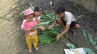 Family Farm - Go get forest leaves and pack rice cakes, Go to the village market sell - Green life