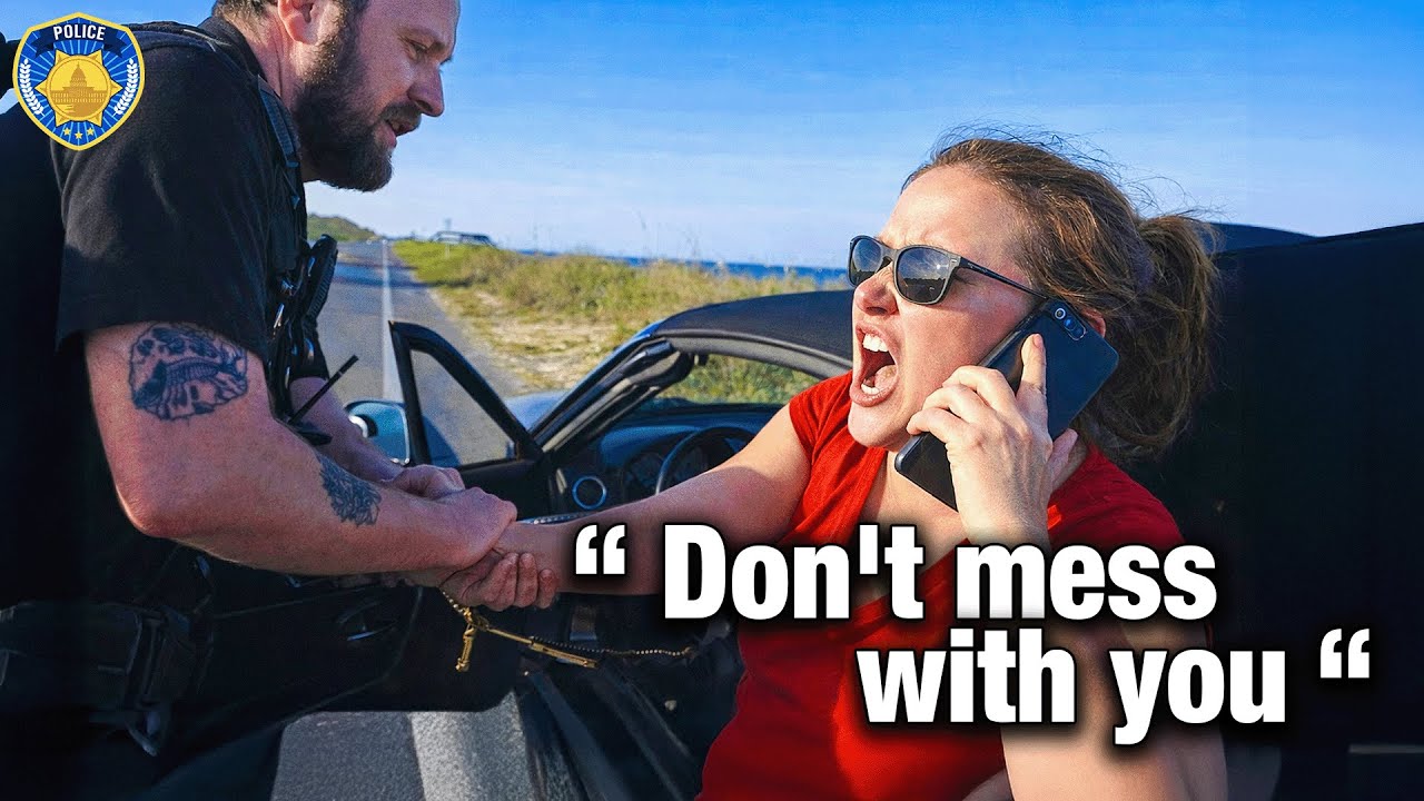 When Entitled Psycho Karen Gets Dragged Out of Car and Arrested ...