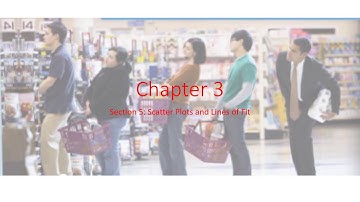 Algebra 1 3-5 Scatter Plots and Lines of Fit