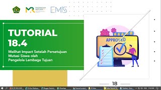 Tutorial Emis 4.0 Melihat Impact Setelah Persetujuan Mutasi Siswa oleh Pengelola Lembaga Tujuan