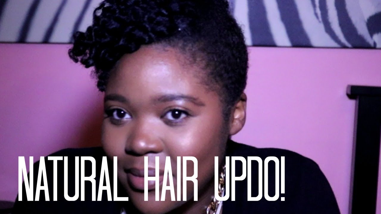 Easy Natural Hair Up Do! | Jonesies - YouTube
