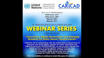 CARICAD/ UN DESA Webinar Series - Day 1
