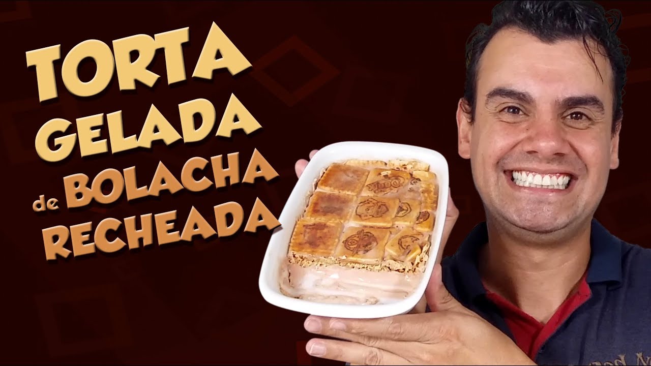 TORTA GELADA DE BOLACHA RECHEADA (3 ingredientes) - Fubá online