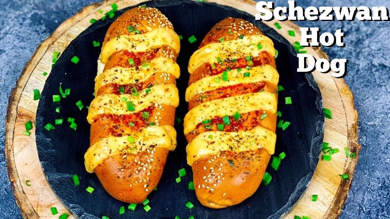 Cheesy Schezwan Hot Dogs | Veg Hot Dog | Hot Dog Recipe | Flavourful Food By Priya