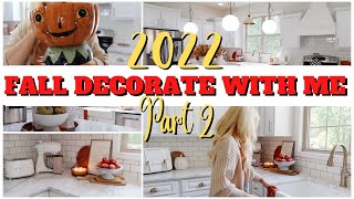 🍂FALL 2022 DECORATE WITH ME PT 2 - FALL KITCHEN DECOR + FALL CROCKPOT DINNER (CASEY HELTON)