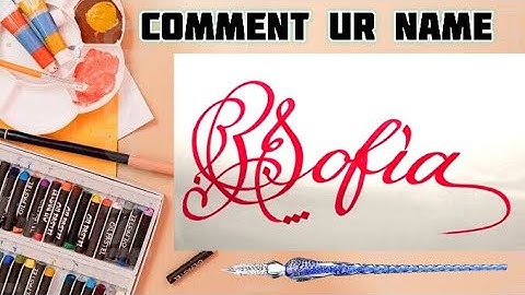Sofia Name Signature Calligraphy Status | How to Draw, Cursive Calligraphy with Cut Marker