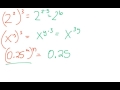 Power of Exponents and Quotients