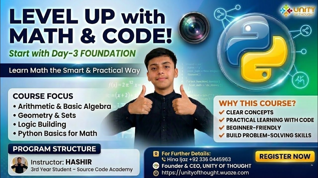 How to Master Math using Python Coding! (Level 1 Foundation) | Day-3 # ...