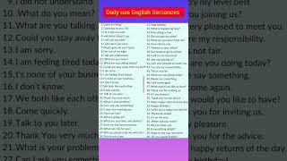 Daily use english Sentences  #english #shorts #viral