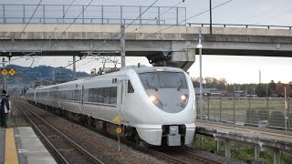 【汽笛あり】　683系2000番台8B【しらさぎ7号〈7M〉】　坂田駅2番線