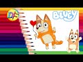 Dibuja a Chilli 🧡🐕!!! De Bluey &amp; Bingo ✏️ paso a paso!! 🧡💙🧡💙