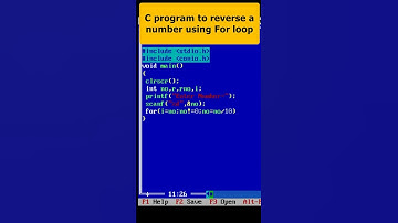 Reverse Number Program using For Loop in C Program Part 60 | C Programming #cprogramming