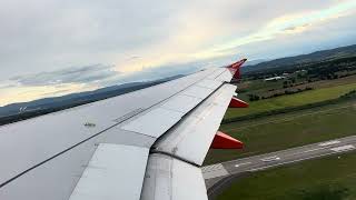 easyJet A319 take off from Lyon