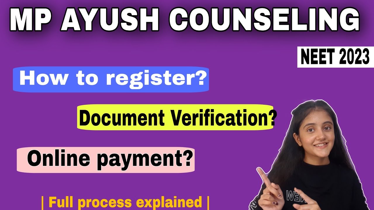 MP Ayush Counseling 2023 - Registration process | Online payment ...