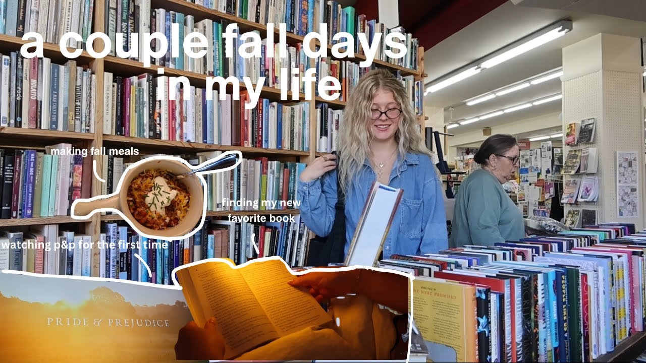 a couple fall days in my life | pumpkin patch, book shopping, reading literary horror