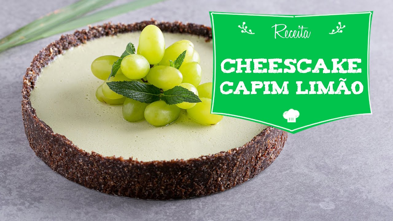 Receita de Cheesecake Vegana de Capim Limão