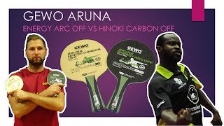 Gewo Aruna | Energy ARC OFF vs Hinoki Carbon OFF | review | #tabletennis #openpzts #gdansk screenshot 5