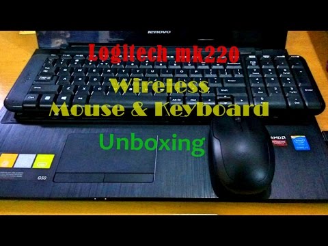 Logitech mk220 wireless Mouse and Keyboard combo unboxing