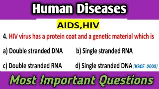 HIV, AIDS - Human Diseases - Most Important Questions