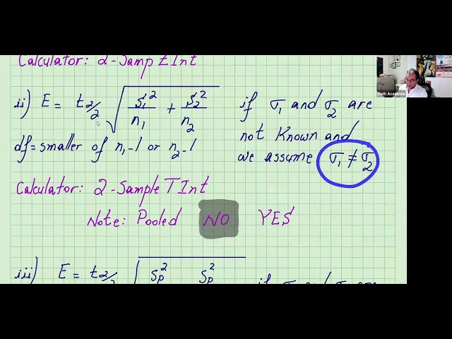 SUMMARY OF FORMULAS FOR ESTIMATION AND HYPOTHESIS TESTING