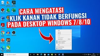 Cara Mengatasi Klik Kanan Tidak Berfungsi Pada Windows 7/8/10