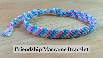 Simple Friendship Macrame Bracelet Tutorial / Double Half Hitch Knot Bracelet
