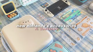 🎋 new kawaii nintendo switch accessories ft. Geekshare 🎮  cozy and calm unboxing ✨