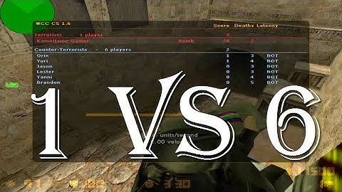 “de_dust2” 1 vs 6 easy bots Counter-Strike 1.6