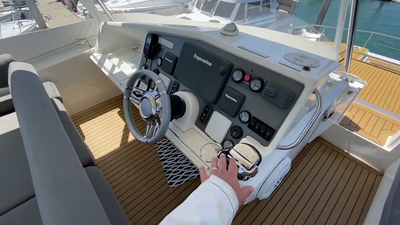 Leopard 51 Power Catamaran Sneak Preview walkthrough for sale in San Diego, California Ian Van Tuyl