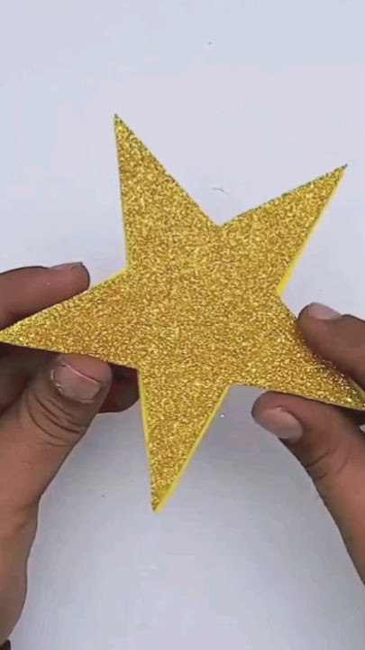 How to Cut Perfect Glitter sheet Star# Paper Craft #Paper star cutting