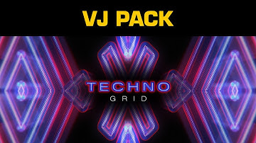 VJ LOOPS | TECHNO GRID | VJ PACK