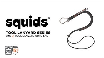 Squids® 3105 Tool Lanyard Features a Cinch Loop End & Carabiner for Versatile & Secure Tethering