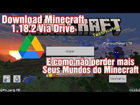 Minecraft 1.18.2 download Via Google Drive, e como salvar os Mundos do seu  Minecraft. 