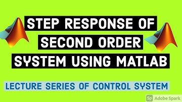 Step Response of Second Order Control Systems using MATLAB|Rise time|Peak time|Overshoot|Control eng