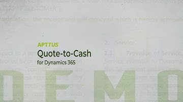 Apttus QTC for Dynamics 365