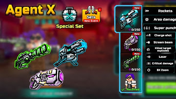 New Agent X Event Set Damage Test & Gameplay - Dimerian Divider Is OP - Pixel Gun 3D